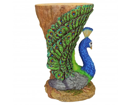 Toscano - Provocative Peacock Sculptural Garden Table in Designer Resin