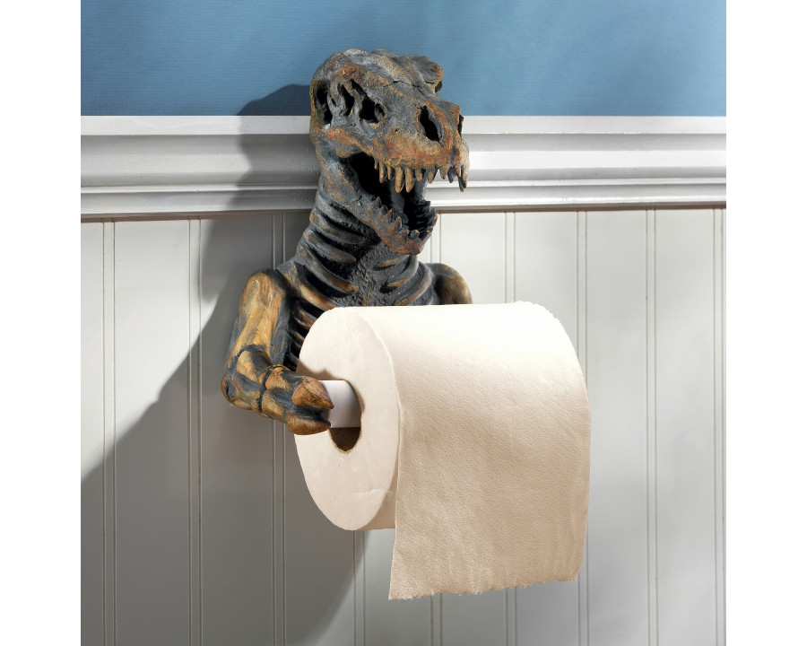 Toscano - T. Rex Dinosaur Skeleton Bathroom Toilet Paper Holder