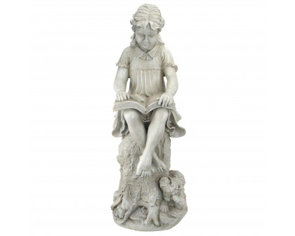 Toscano - Sierra the Reading Child Garden Statue