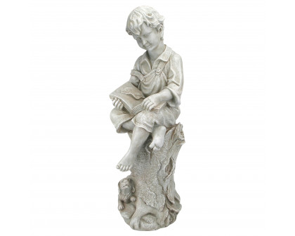 Toscano - Sebastian the Reading Child Garden Statue