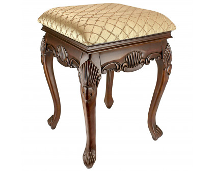 Toscano - Madame Bouvier Boudoir Stool in Walnut, Hardwood