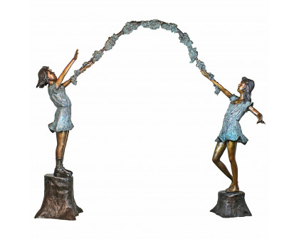 Toscano - Grand Scale Flower Arbor Kids Garden Statue