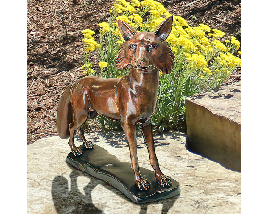 Toscano - The Wary Standing Fox Garden Statue