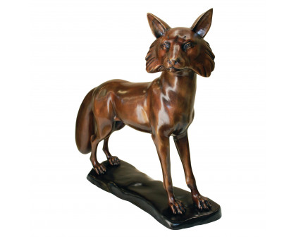 Toscano - The Wary Standing Fox Garden Statue