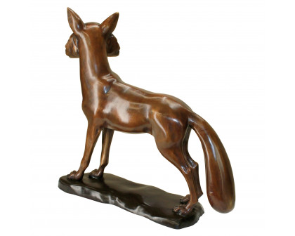 Toscano - The Wary Standing Fox Garden Statue