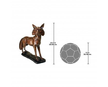 Toscano - The Wary Standing Fox Garden Statue