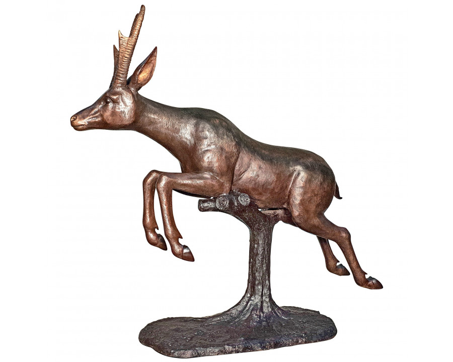 Toscano - Leaping Pronghorn Antelope Garden Statue