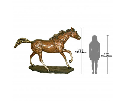 Toscano - Galloping Steed Horse Garden Statue