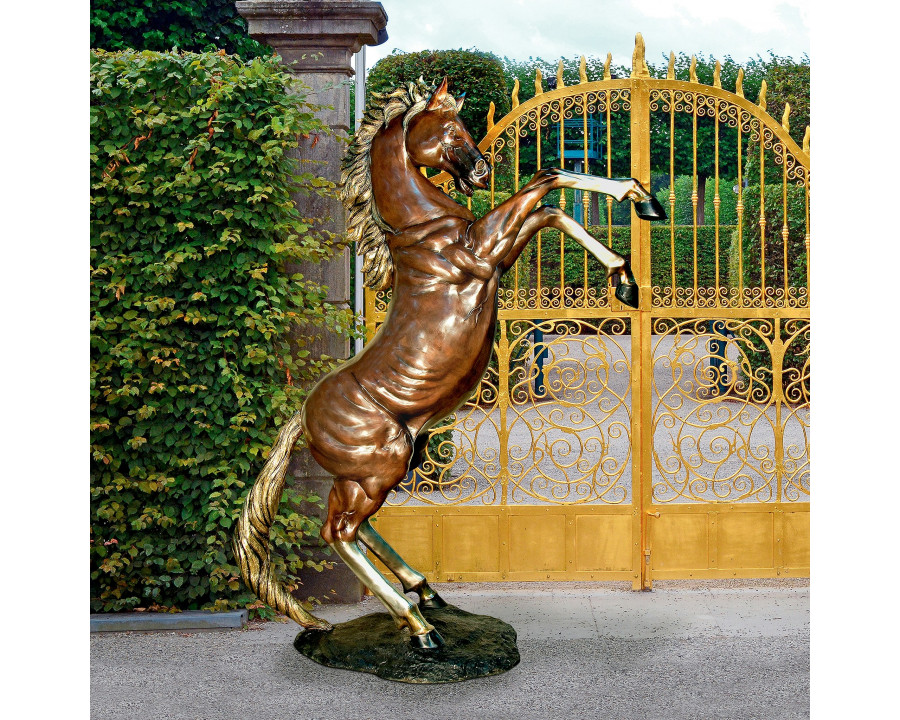 Toscano - Majestic Spirit Rearing Horse Garden Statue