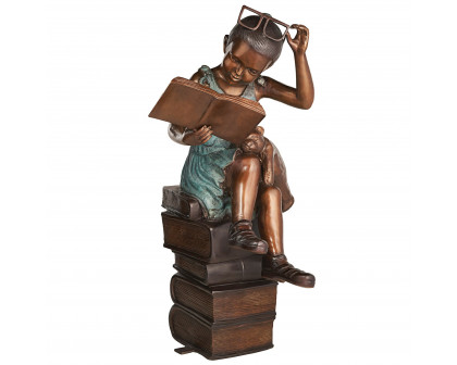 Toscano - Book Loving Betty Reading Girl Garden Statue