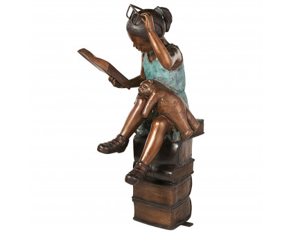 Toscano - Book Loving Betty Reading Girl Garden Statue