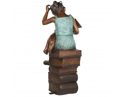 Toscano - Book Loving Betty Reading Girl Garden Statue