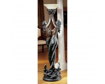 Toscano - The Entwined Mermaids Sculptural Floor Lamp