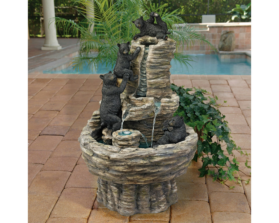 Toscano - Rocky Mountain Splash Black Bears Garden Fountain