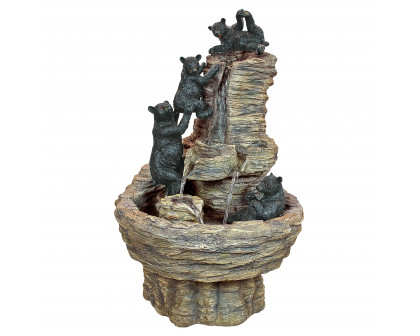 Toscano - Rocky Mountain Splash Black Bears Garden Fountain