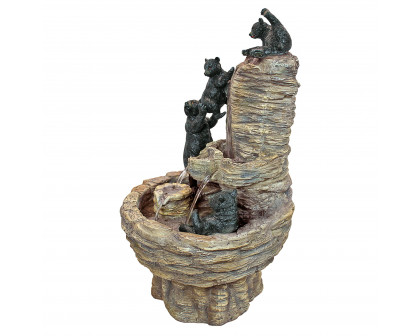 Toscano - Rocky Mountain Splash Black Bears Garden Fountain