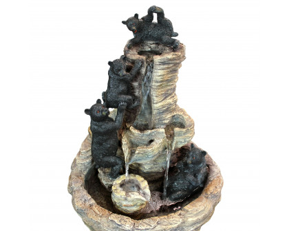 Toscano - Rocky Mountain Splash Black Bears Garden Fountain