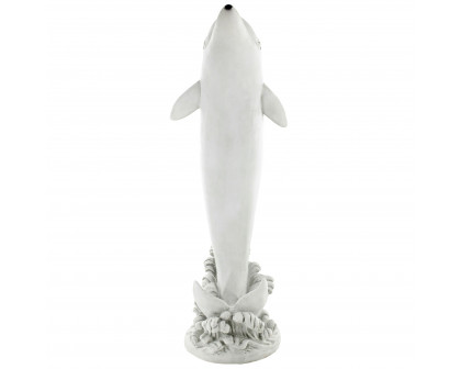 Toscano Tropical Tale Leaping Dolphin Piped Garden Statue - Medium