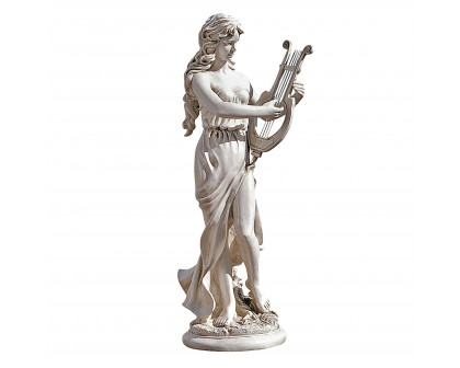 Toscano - Muse with Harp Classical Garden Statue