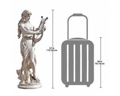 Toscano - Muse with Harp Classical Garden Statue