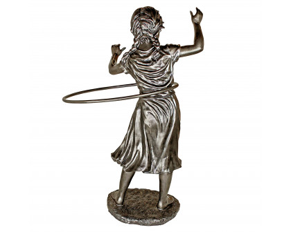 Toscano - Harriet Hula Hooping Girl Garden Statue