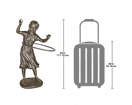 Toscano - Harriet Hula Hooping Girl Garden Statue