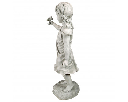 Toscano - Mary Frances and her Feathered Friends Garden Girl Statue