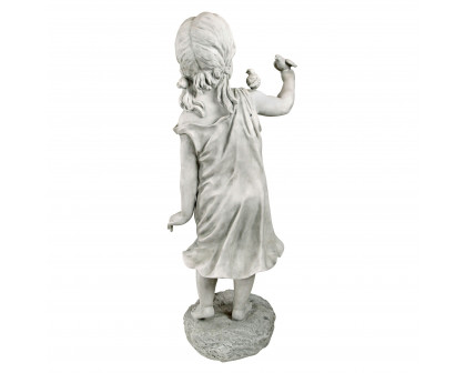 Toscano - Mary Frances and her Feathered Friends Garden Girl Statue