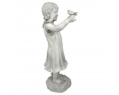 Toscano - Mary Frances and her Feathered Friends Garden Girl Statue