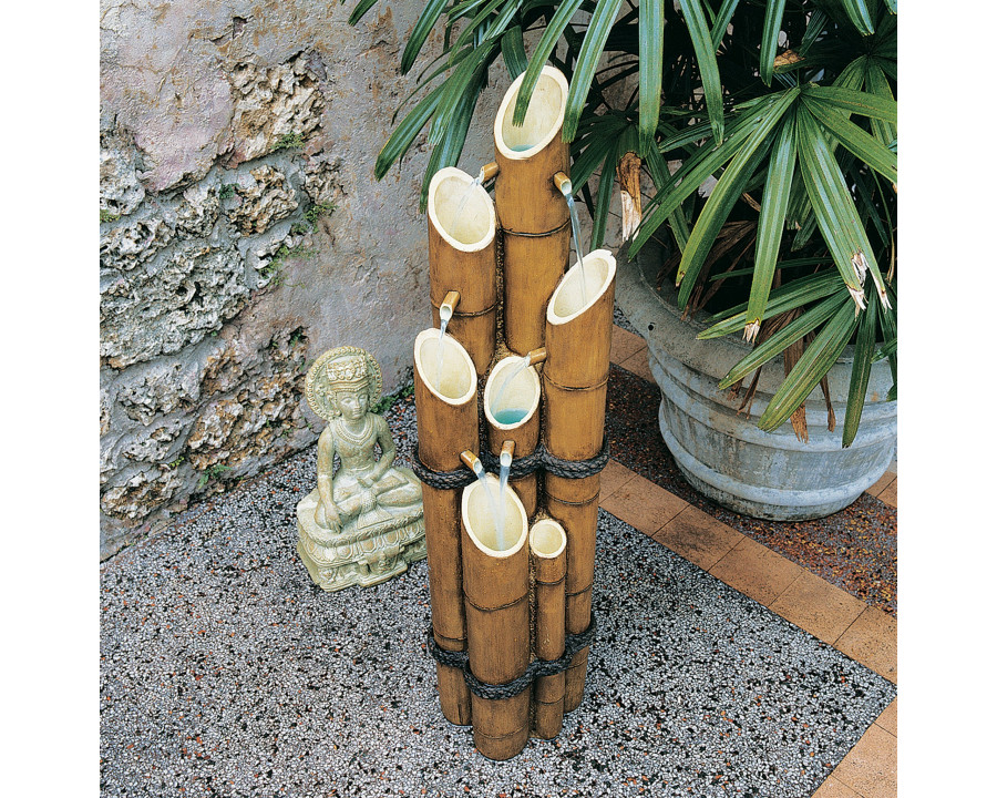 Toscano - Cascading Bamboo Sculptural Fountain