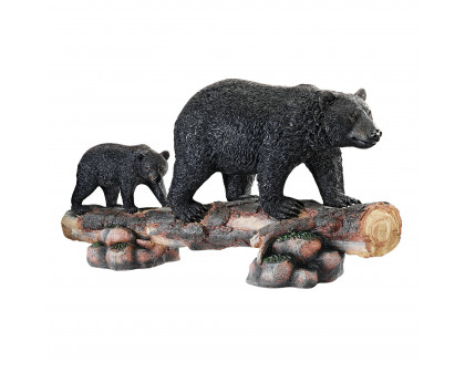 Toscano - Mother Black Bear and Cub Grand Scale Animal Sculpture