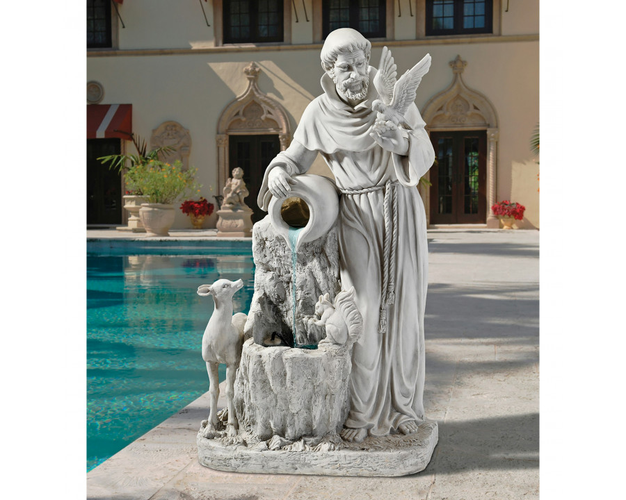 Toscano - Saint Francis Life-Giving Waters Sculptural Fountain