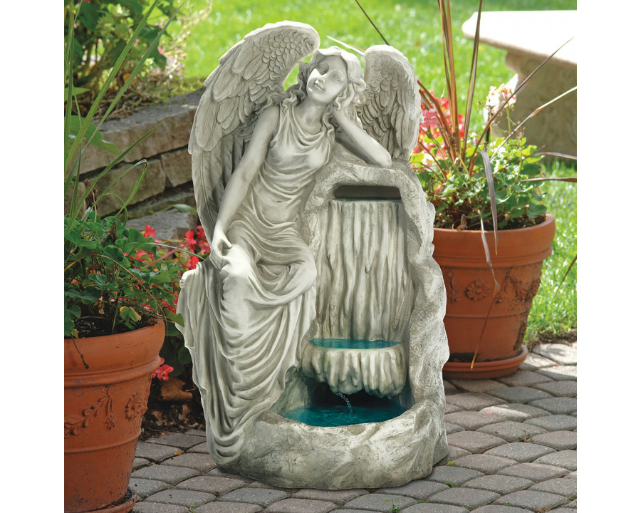 Toscano - Resting Grace Angel Garden Fountain