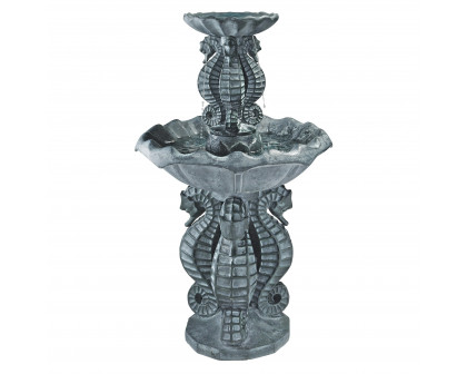 Toscano - Spirit of the Ocean Two-Tier Seahorse Fountain