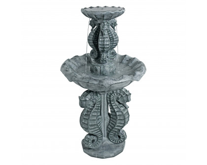 Toscano - Spirit of the Ocean Two-Tier Seahorse Fountain