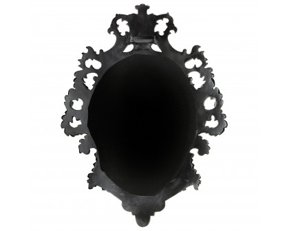 Toscano Madame Antoinette Salon Mirror - Ebony, Designer Resin