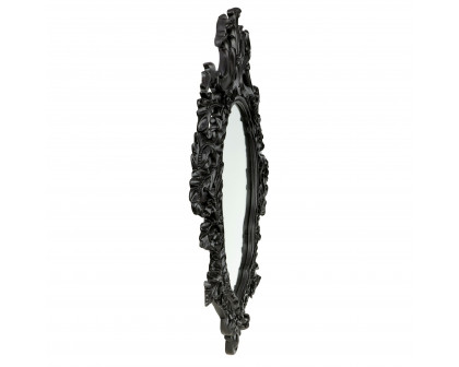 Toscano Madame Antoinette Salon Mirror - Ebony, Designer Resin