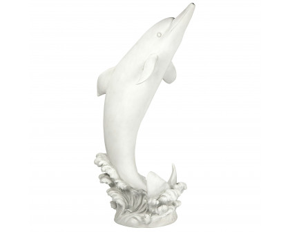 Toscano - Tropical Tale Leaping Dolphin Piped Garden Statue