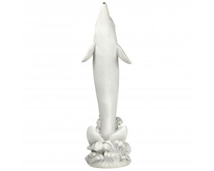 Toscano Tropical Tale Leaping Dolphin Piped Garden Statue - Large