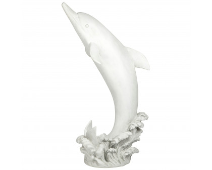 Toscano Tropical Tale Leaping Dolphin Piped Garden Statue - Large