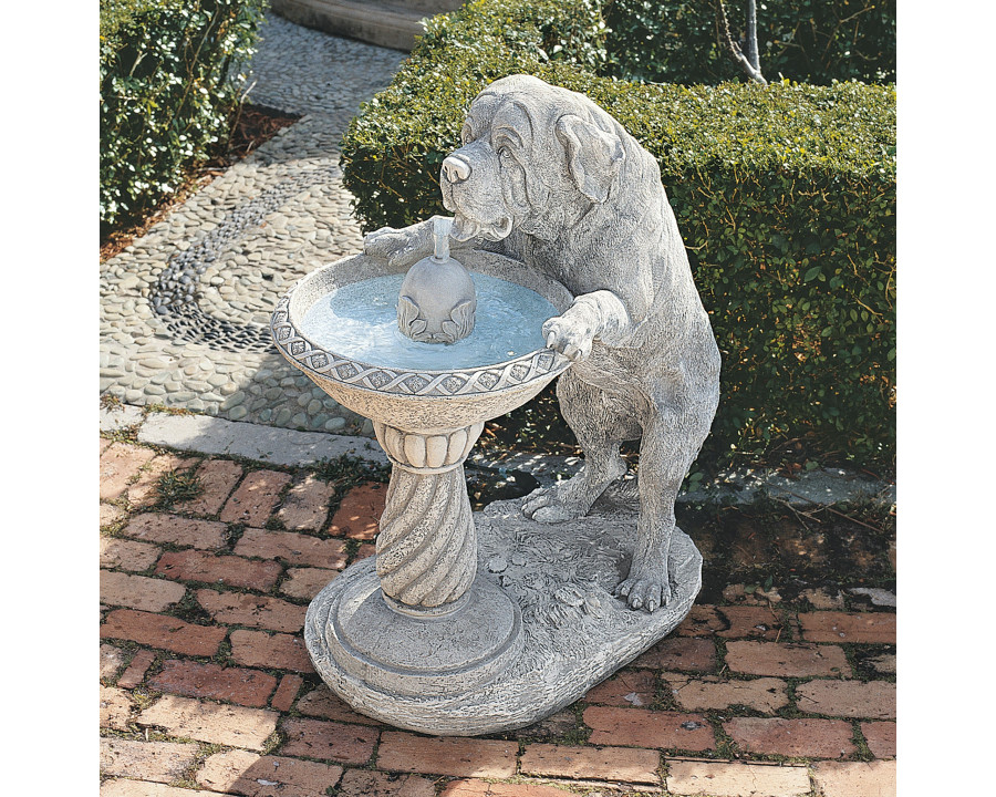 Toscano - Quenching a Big Thirst Sculptural Dog Fountain