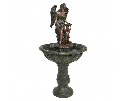 Toscano Heavenly Moments Angel Sculptural Fountain - Verdigris