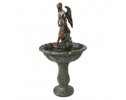 Toscano Heavenly Moments Angel Sculptural Fountain - Verdigris