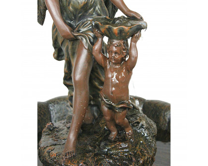 Toscano Heavenly Moments Angel Sculptural Fountain - Verdigris