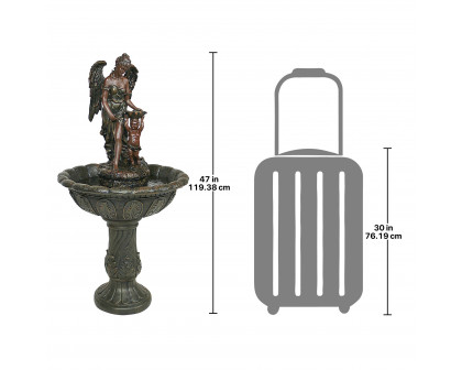 Toscano Heavenly Moments Angel Sculptural Fountain - Verdigris