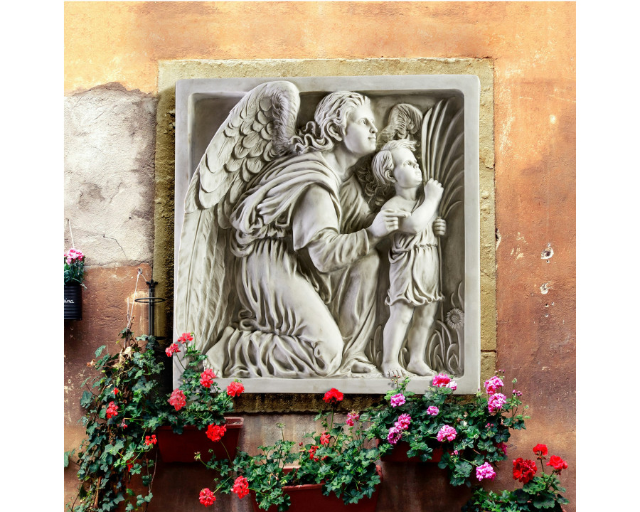 Toscano - Guiding Angel Sculptural Wall Frieze