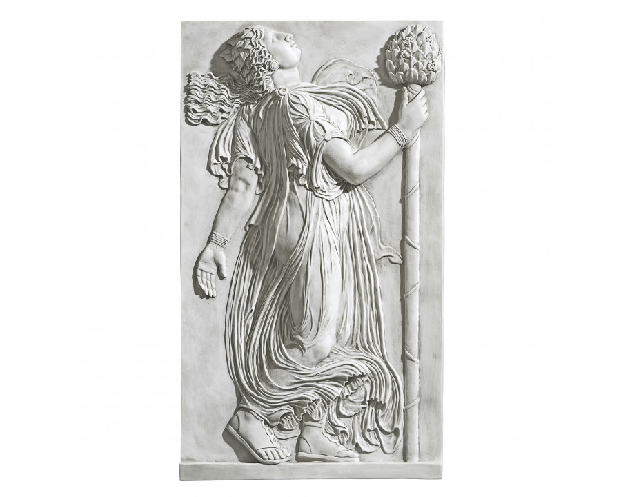 Toscano Dancing Greek Maenad with Thyrsus Wall Frieze - Left