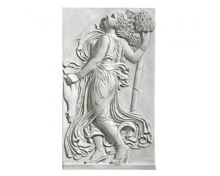 Toscano - Dancing Greek Maenad with Thyrsus Wall Frieze