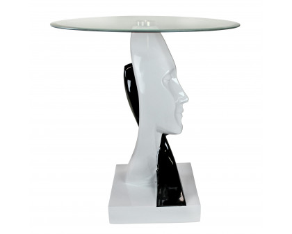 Toscano - Lovers Sculptural Table in Black/White, Designer Resin