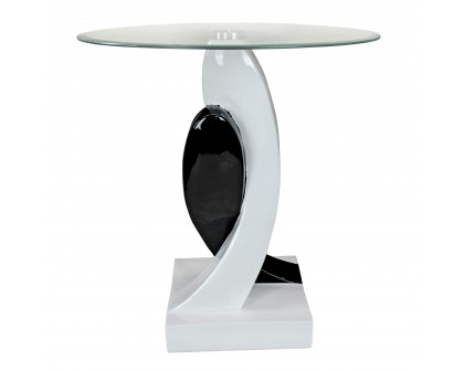 Toscano - Lovers Sculptural Table in Black/White, Designer Resin